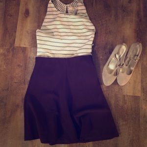 Plum business skirt